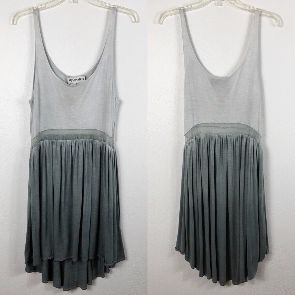 Stylestalker High Low Tank Mesh Inset Dress